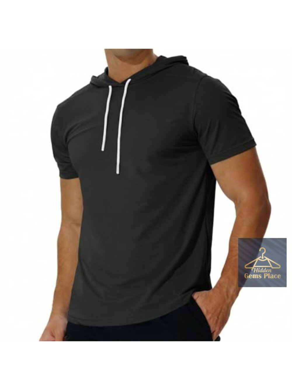 Mens UPF 50+ Sun Protection Fishing Hoodie Rash Guard Shirt Quick Dry